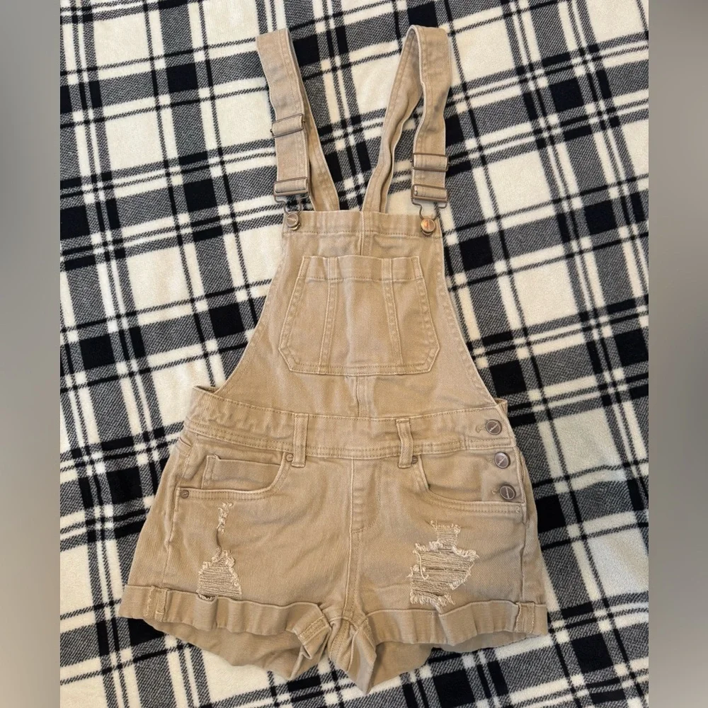 Women’s Tan Overalls - Picture 2 of 8